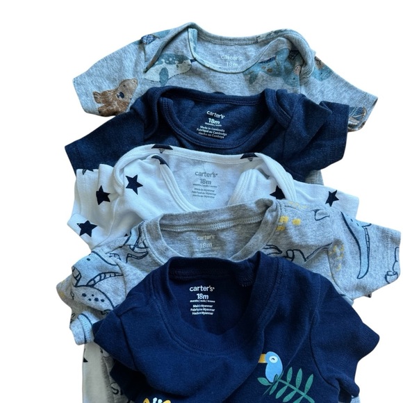 Bundle 18M Baby Boy 11PC Set Animals Bodysuits Onesie Shorts Carter’s - Picture 3 of 4